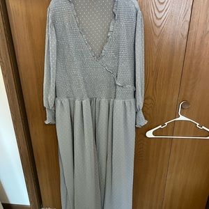 ASOS curve blue long dress